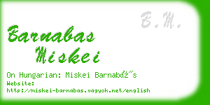 barnabas miskei business card